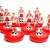 Subbuteo Andrew Table Soccer Denmark 1992 European Champions away kit on classic Hasbro bases